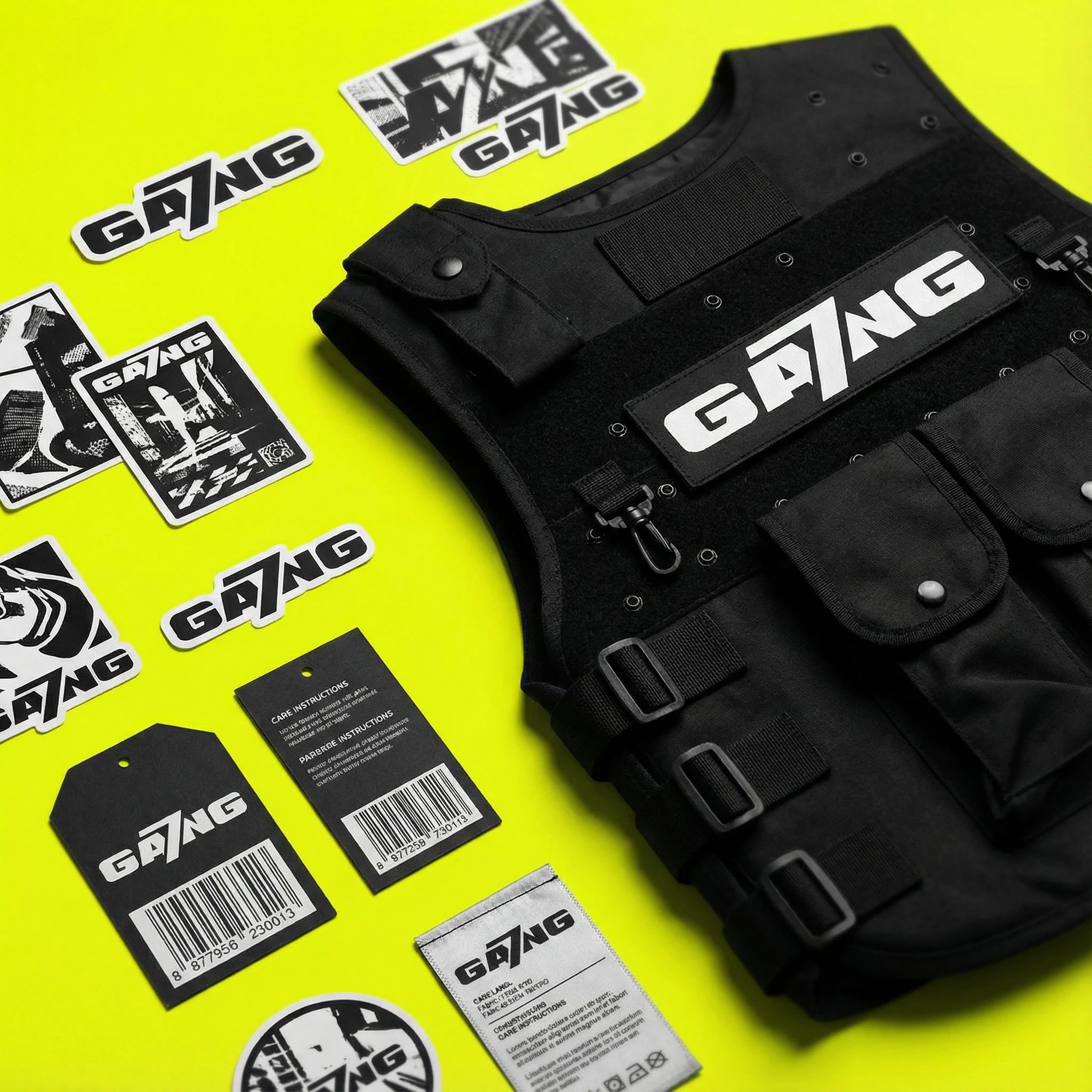 gemini-image-2_mockup_set_die-cut_stickers_“GA7NG”_hangtags_care_label_barcode_all_on_neon_-2.jpg